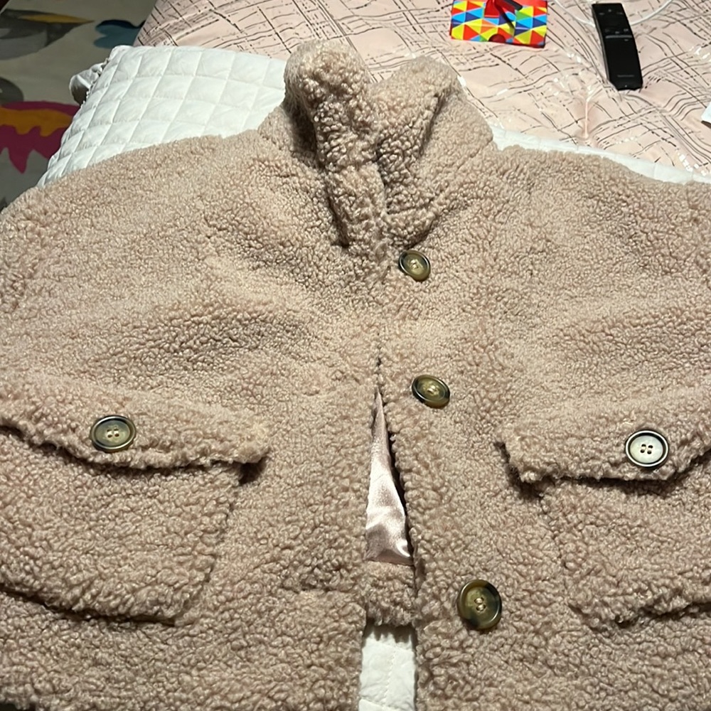 Cropped Borg Jacket - Picture 2 of 5